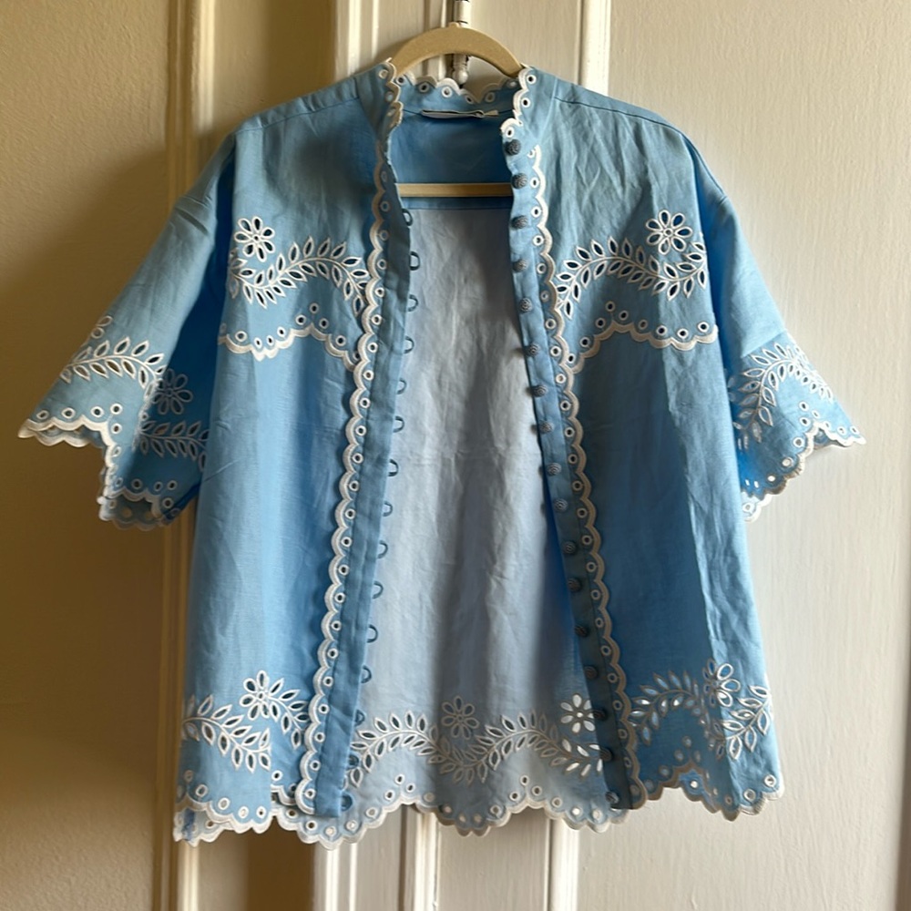 Zimmerman blue linen shirt